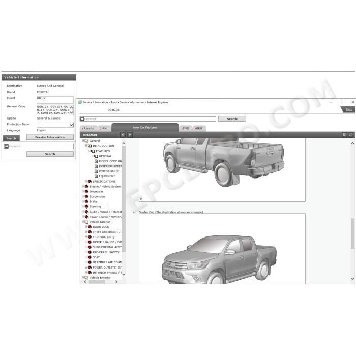 TOYOTA HILUX 2015 - 2025 SERVICE & REPAIR MANUAL