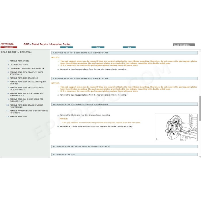 TOYOTA LAND CRUISER 200 2007 - 2014 SERVICE MANUAL