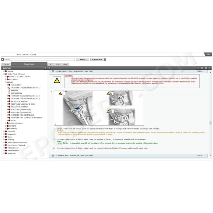 toyota mirai jpd20 hydrogen tfcs service repair manual