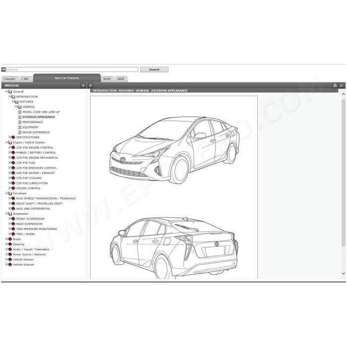 TOYOTA PRIUS HYBRID 2015 - 2018 SERVICE & REPAIR MANUAL