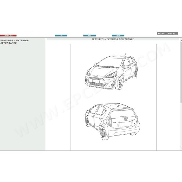 TOYOTA PRIUS C HYBRID 2011 - 2020 SERVICE & REPAIR MANUAL