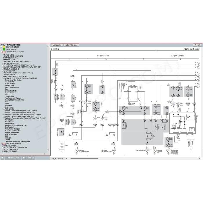TOYOTA PRIUS HYBRID 2003 - 2005 SERVICE & REPAIR MANUAL