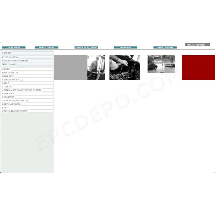 TOYOTA PRIUS HYBRID 2005 - 2009 SERVICE & REPAIR MANUAL