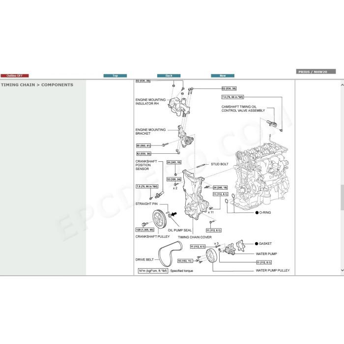 TOYOTA PRIUS HYBRID 2005 - 2009 SERVICE & REPAIR MANUAL