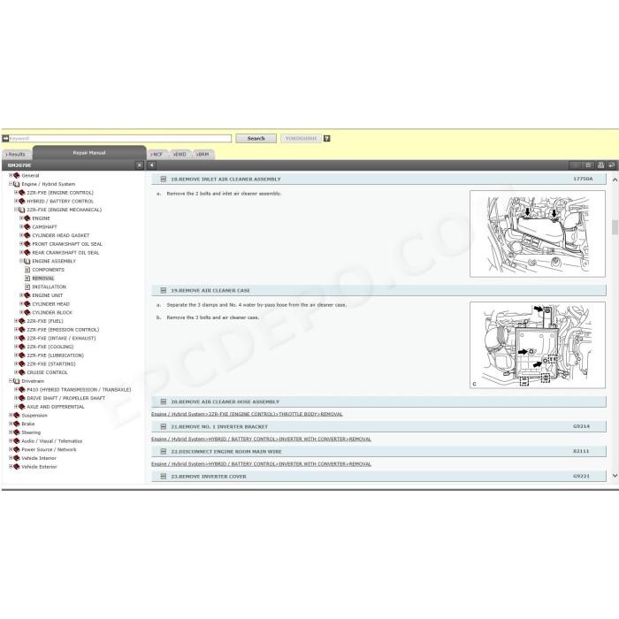 TOYOTA PRIUS V / PRIUS α / PRIUS + 2012 - 2021 SERVICE MANUAL