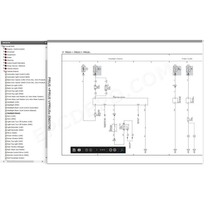 TOYOTA PRIUS V / PRIUS α / PRIUS + 2012 - 2021 SERVICE MANUAL