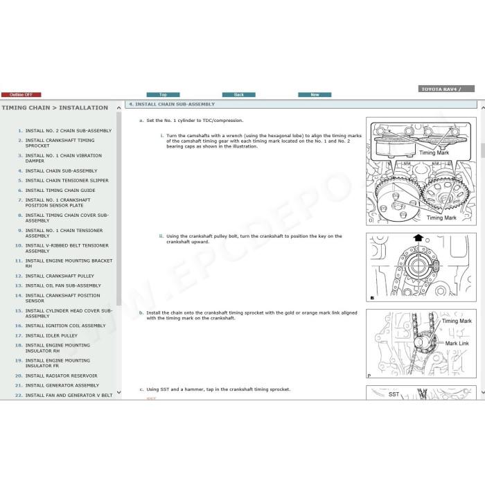 TOYOTA RAV4 2005 - 2012 SERVICE & REPAIR MANUAL