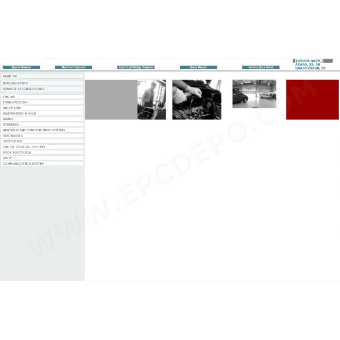 TOYOTA RAV4 2005 - 2012 SERVICE & REPAIR MANUAL