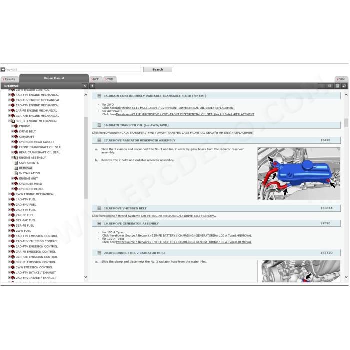 TOYOTA RAV4 2012 - 2018 SERVICE & REPAIR MANUAL