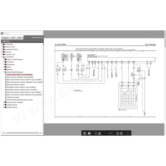 TOYOTA RAV4 HYBRID 2015 - 2018 SERVICE & REPAIR MANUAL
