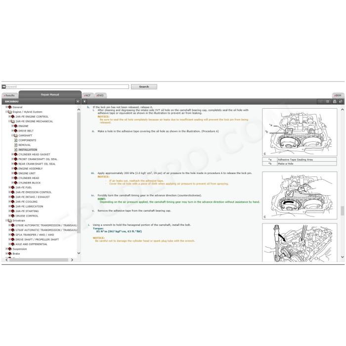 TOYOTA RAV4 2012 - 2015 SERVICE & REPAIR MANUAL