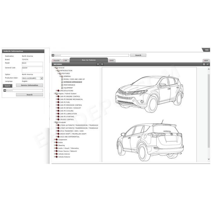 TOYOTA RAV4 2012 - 2015 SERVICE & REPAIR MANUAL