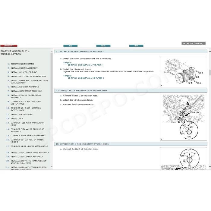 TOYOTA SEQUOIA 2007 - 2015 SERVICE & REPAIR MANUAL