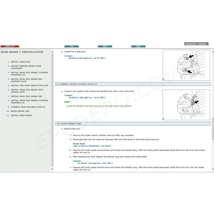 TOYOTA SEQUOIA 2007 - 2015 SERVICE & REPAIR MANUAL