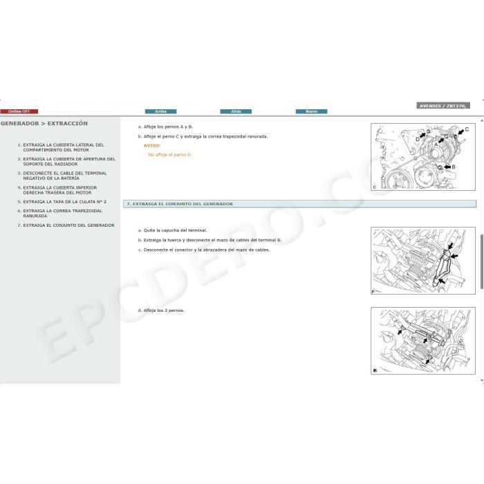 TOYOTA AVENSIS T27 PETROL 2008 - 2015 MANUAL DE SERVICIO (Spanish)