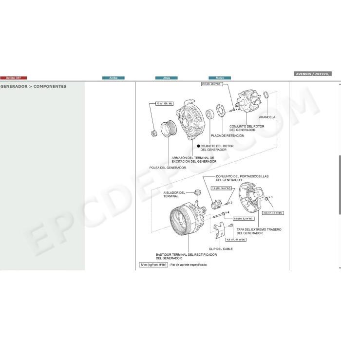 TOYOTA AVENSIS T27 PETROL 2008 - 2015 MANUAL DE SERVICIO (Spanish)