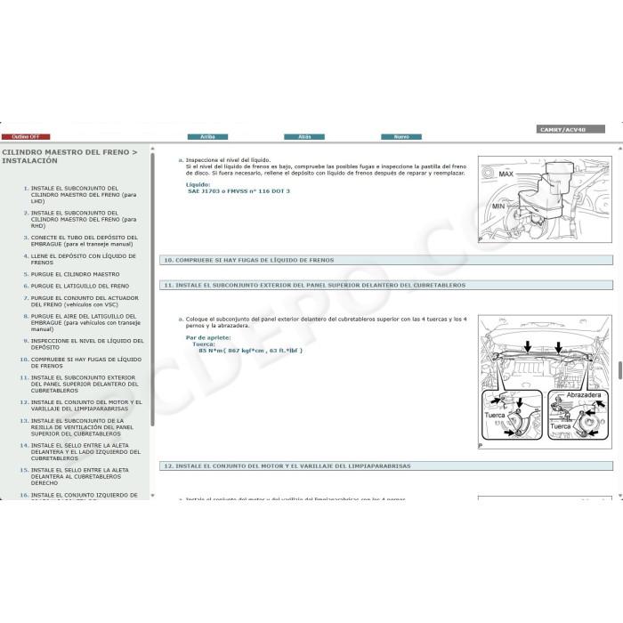 TOYOTA CAMRY 2006 - 2011 MANUAL DE SERVICIO (Spanish)