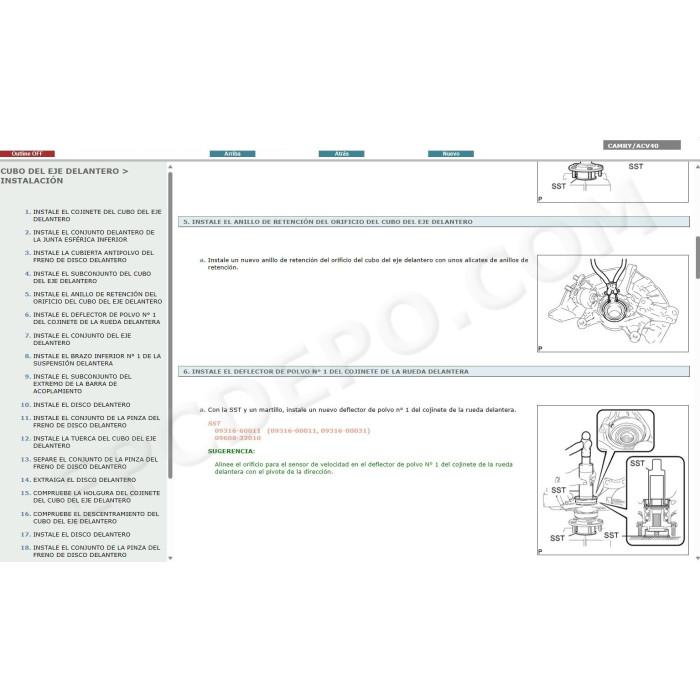 TOYOTA CAMRY 2006 - 2011 MANUAL DE SERVICIO (Spanish)