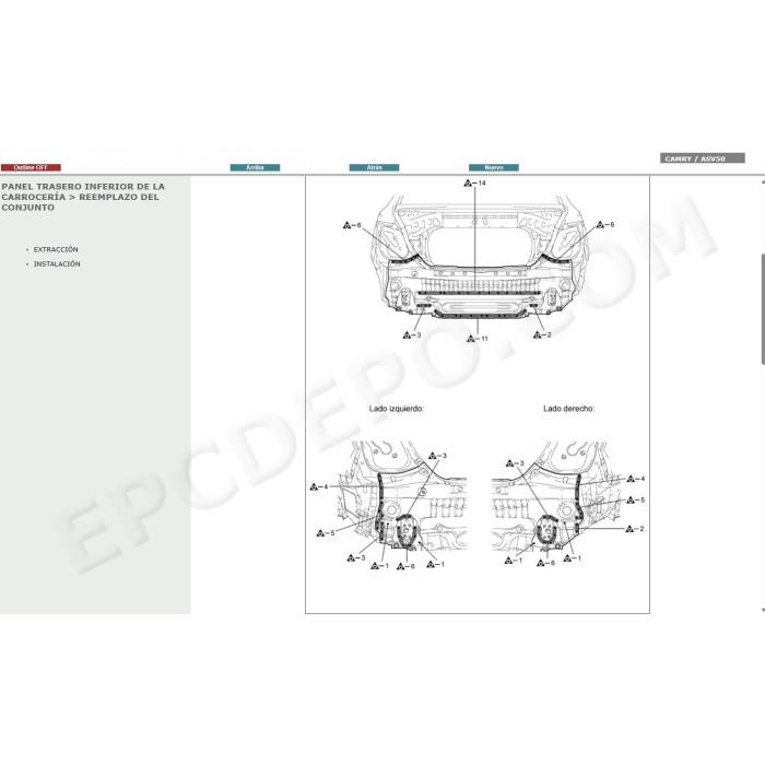 TOYOTA CAMRY 2011 - 2017 MANUAL DE SERVICIO (Spanish)