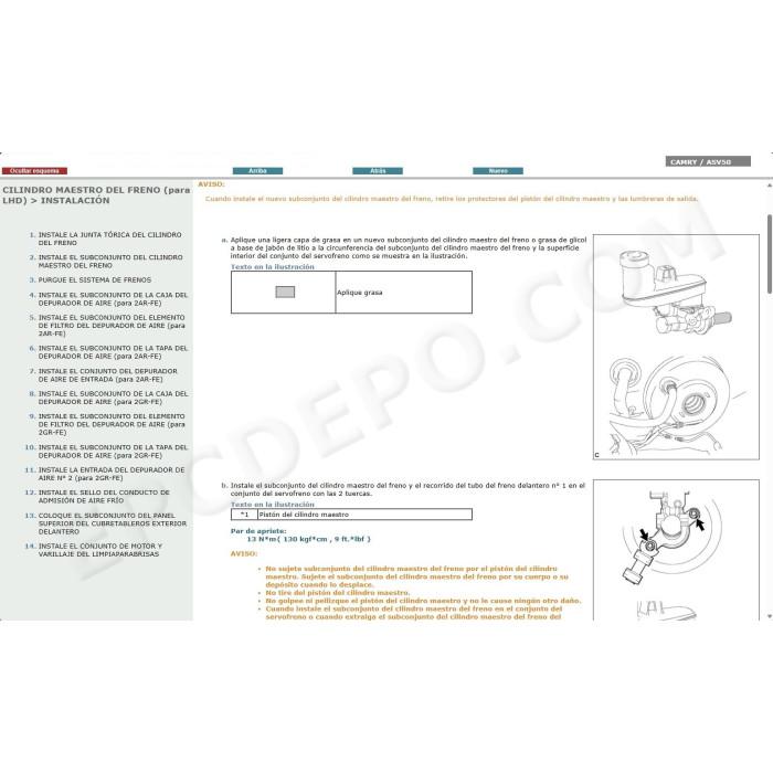 TOYOTA CAMRY 2011 - 2017 MANUAL DE SERVICIO (Spanish)