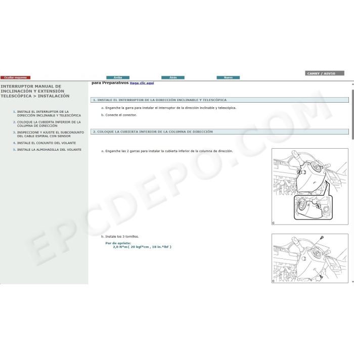 TOYOTA CAMRY 2011 - 2017 MANUAL DE SERVICIO (Spanish)