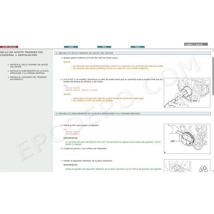 TOYOTA CAMRY 2011 - 2017 MANUAL DE SERVICIO (Spanish)