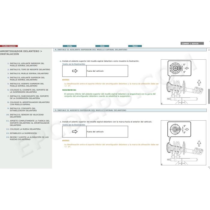 TOYOTA CAMRY 2011 - 2017 MANUAL DE SERVICIO (Spanish)