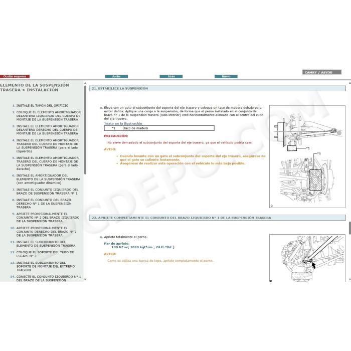 TOYOTA CAMRY 2011 - 2017 MANUAL DE SERVICIO (Spanish)