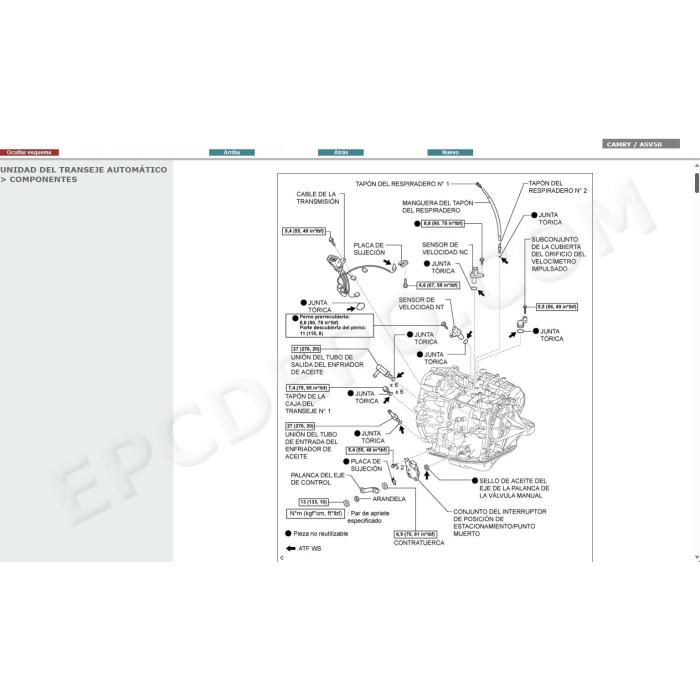 TOYOTA CAMRY 2011 - 2017 MANUAL DE SERVICIO (Spanish)