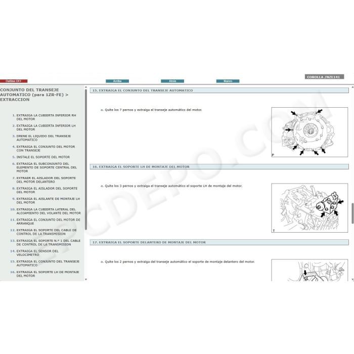 TOYOTA COROLLA 2007 - 2013 MANUAL DE SERVICIO (Spanish)