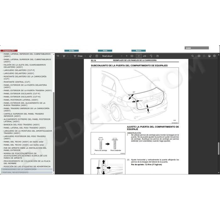 TOYOTA COROLLA 2007 - 2013 MANUAL DE SERVICIO (Spanish)