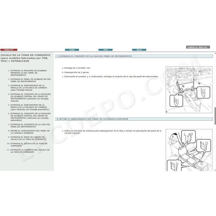 TOYOTA COROLLA 2007 - 2013 MANUAL DE SERVICIO (Spanish)