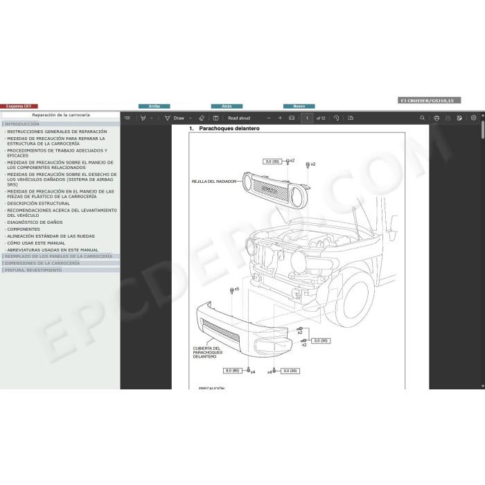TOYOTA FJ CRUISER 2007 - 2018 MANUAL DE SERVICIO (Spanish)