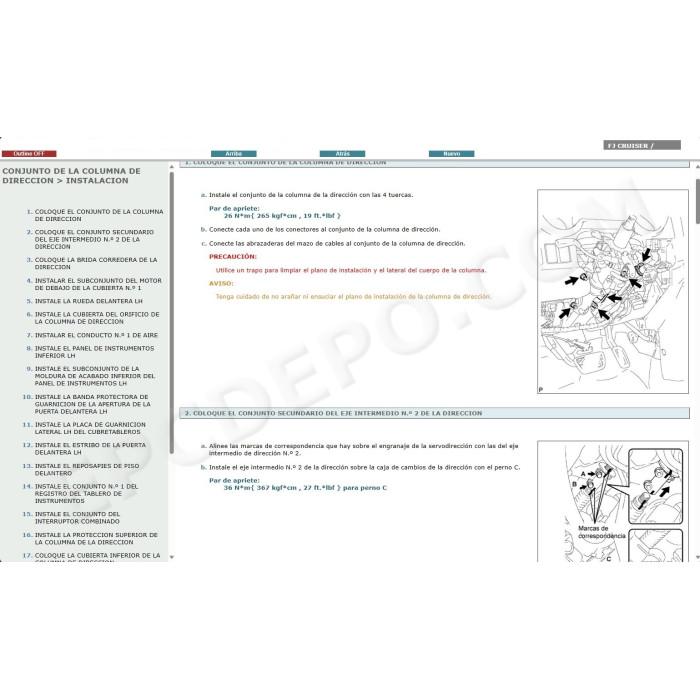 TOYOTA FJ CRUISER 2007 - 2018 MANUAL DE SERVICIO (Spanish)