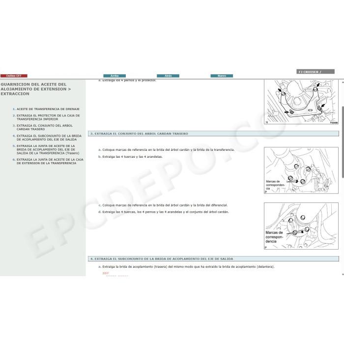 TOYOTA FJ CRUISER 2007 - 2018 MANUAL DE SERVICIO (Spanish)