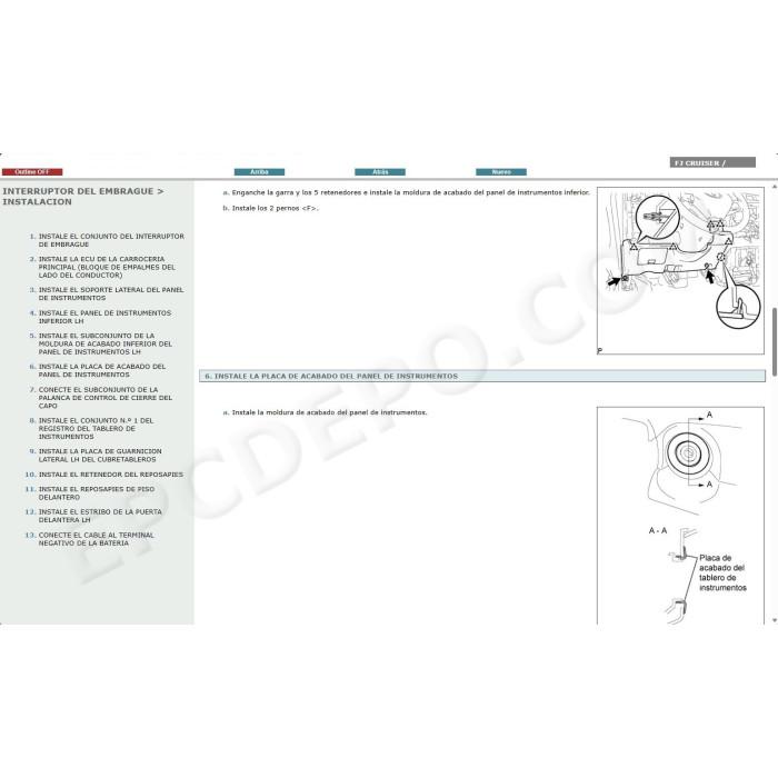 TOYOTA FJ CRUISER 2007 - 2018 MANUAL DE SERVICIO (Spanish)
