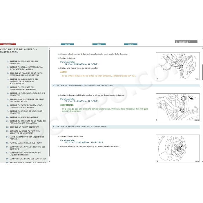 TOYOTA FJ CRUISER 2007 - 2018 MANUAL DE SERVICIO (Spanish)