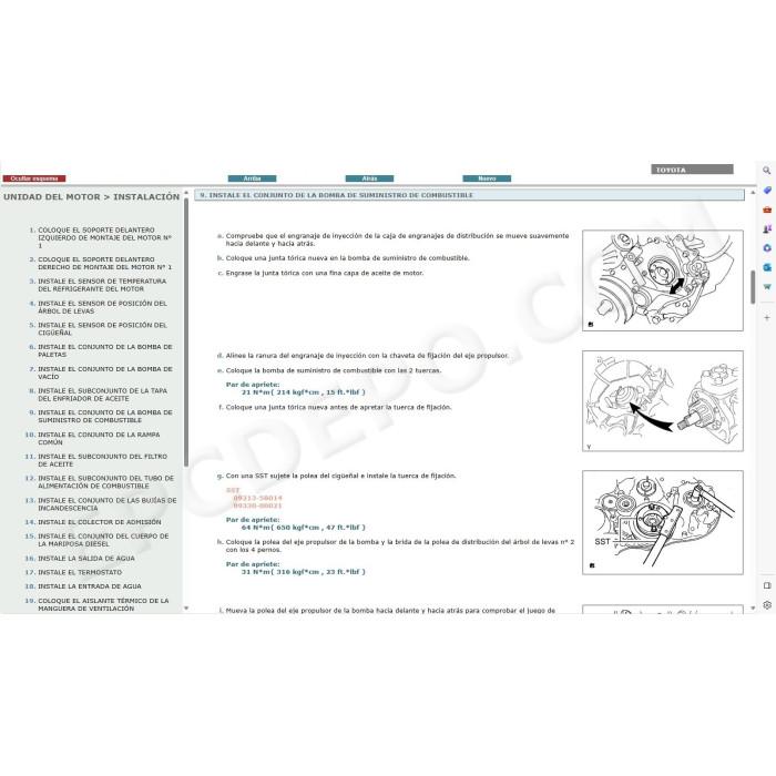 TOYOTA FORTUNER / HILUX SW4 2012 - 2015 MANUAL DE SERVICIO (Spanish)