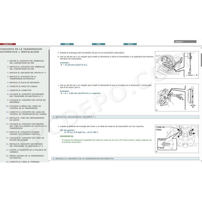 TOYOTA HILUX 2011 - 2015 MANUAL DE SERVICIO (Spanish)