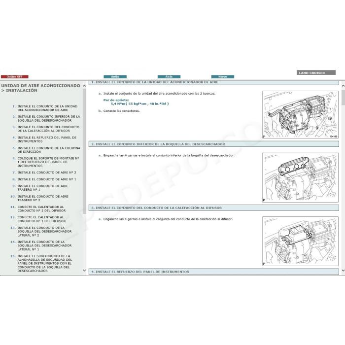TOYOTA LAND CRUISER 120, 125 SERIES 2002 - 2009 MANUAL DE SERVICIO (Spanish)