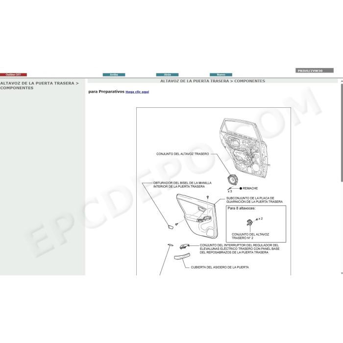 TOYOTA PRIUS HYBRID 2009 - 2015 MANUAL DE SERVICIO (Spanish)