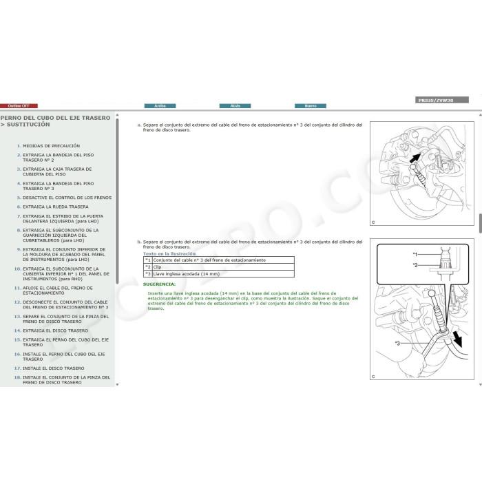TOYOTA PRIUS HYBRID 2009 - 2015 MANUAL DE SERVICIO (Spanish)