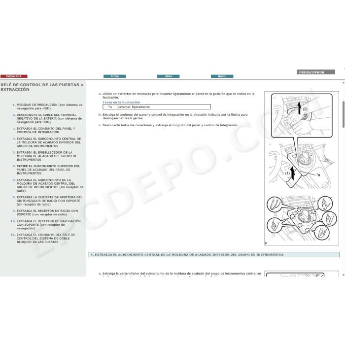 TOYOTA PRIUS HYBRID 2009 - 2015 MANUAL DE SERVICIO (Spanish)