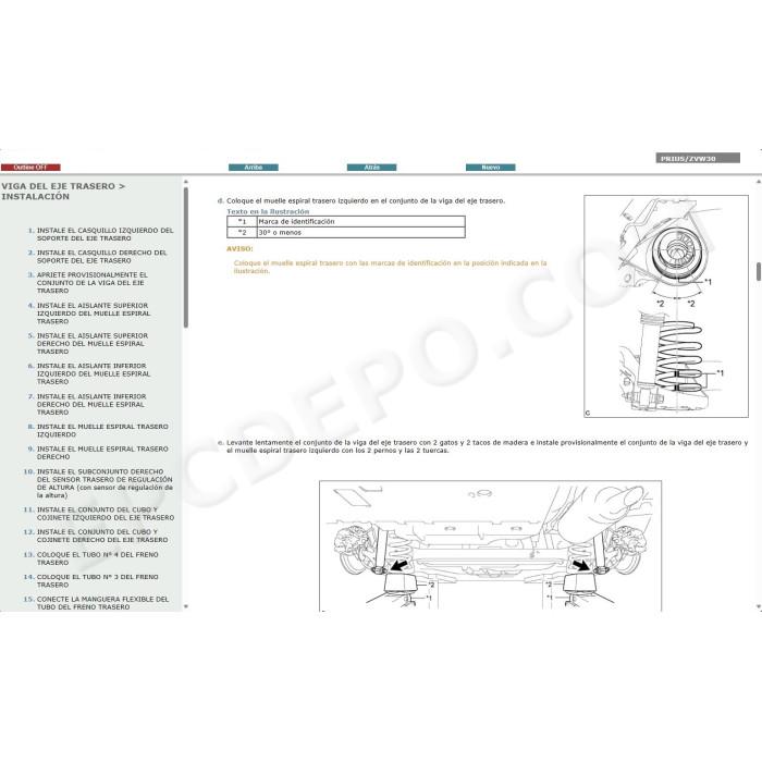TOYOTA PRIUS HYBRID 2009 - 2015 MANUAL DE SERVICIO (Spanish)