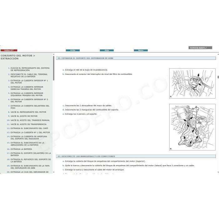TOYOTA RAV4 2005 - 2012 MANUAL DE SERVICIO (Spanish)