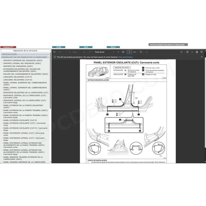 TOYOTA RAV4 2005 - 2012 MANUAL DE SERVICIO (Spanish)