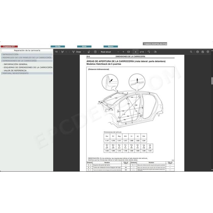 TOYOTA YARIS 2005 - 2011 MANUAL DE SERVICIO (Spanish)