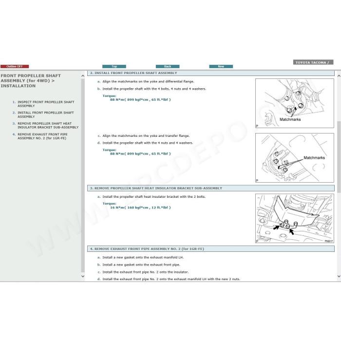 TOYOTA TACOMA 2004 - 2015 SERVICE & REPAIR MANUAL