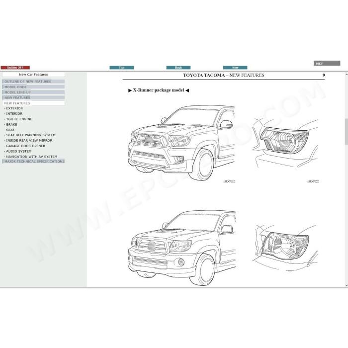 TOYOTA TACOMA 2004 - 2015 SERVICE & REPAIR MANUAL