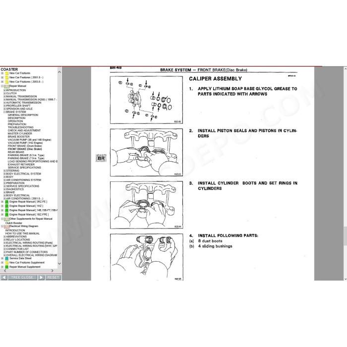 toyota coaster bus 1997 - 2018 service repair manual